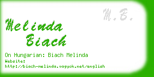 melinda biach business card